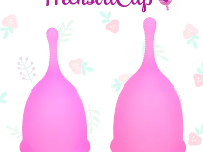 MenstriCup menstruatiecup set roze maat S + L